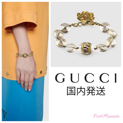 GUCCI 2019 20AW Beaded Bracelet With Floral Detail