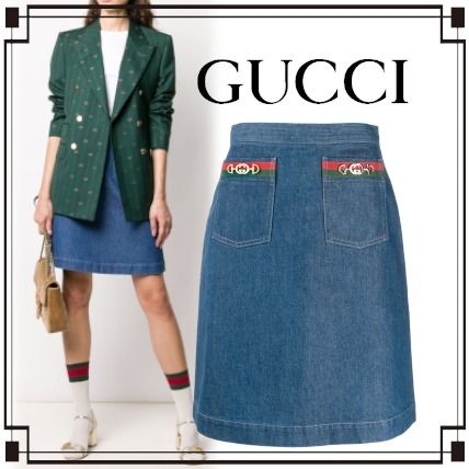 GUCCI 2020 SS Casual Style Elegant Style Logo Skirts 