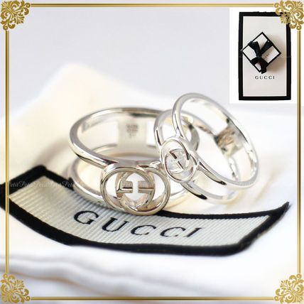 GUCCI Unisex Silver Elegant Style Rings 