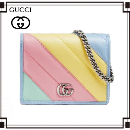 GUCCI GG Marmont 2020 21AW Folding Wallet Logo Folding Wallets 
