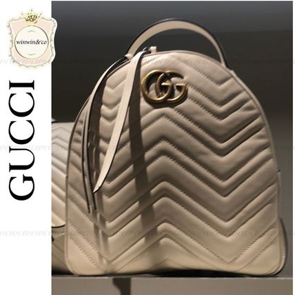 GUCCI Casual Style Leather Backpacks 