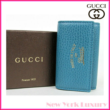 GUCCI Unisex Leather Logo KeychainsBag Charms 354499 4618 