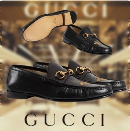 GUCCI Casual Style Leather Elegant Style Formal Style Logo 