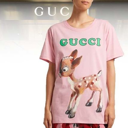 GUCCI Crew Neck Cotton Medium Short Sleeves T Shirts 