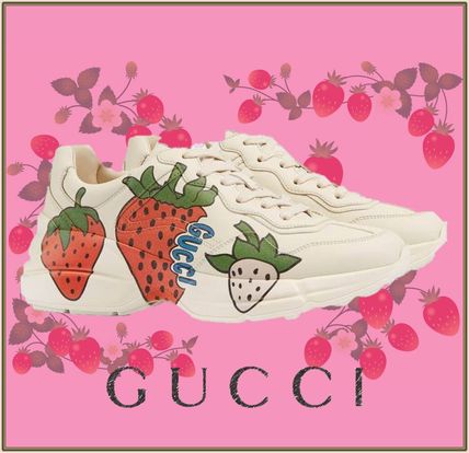 GUCCI RHYTON WomenS Rhyton Sneaker With Gucci Strawberry