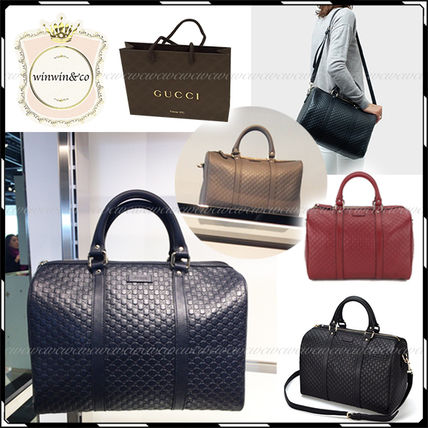 GUCCI Monogram 2WAY Leather BostonDuffles