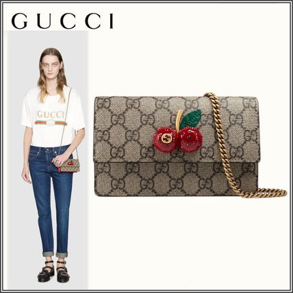 GUCCI Gg Supreme Mini Bag With Cherries