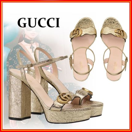 GUCCI GG Marmont Platform Sandal With Double