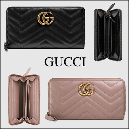 GUCCI GG Marmont 2020 SS Plain Long Wallet Logo Long Wallets