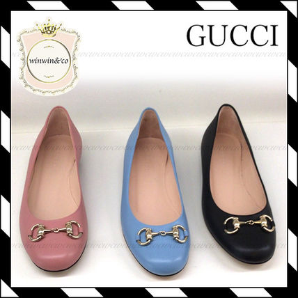 GUCCI Plain Elegant Style Flats 