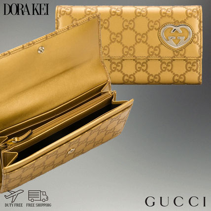 GUCCI Monogram Long Wallets 