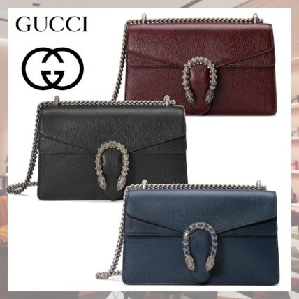GUCCI 2019 20AW Casual Style Plain Leather