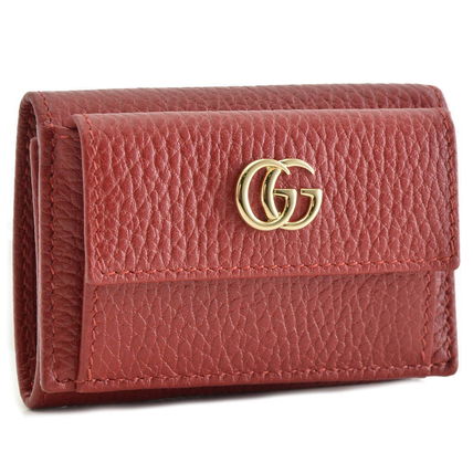 GUCCI 2018 19AW Calfskin Plain Folding Wallet Folding Wallets 523277 CAO0G 6433 