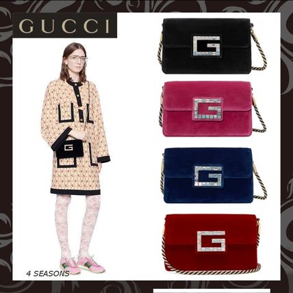 GUCCI 2018 19AW 2WAY Plain Crossbody Shoulder Bags 