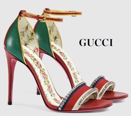 GUCCI 2018 19AW GUCCI 18 19AW Cristal Leather Sandals #493937 