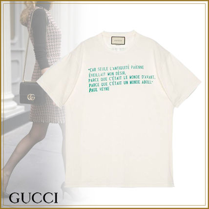 GUCCI 2020 Cruise Crew Neck Unisex Street Style Plain Cotton Medium 