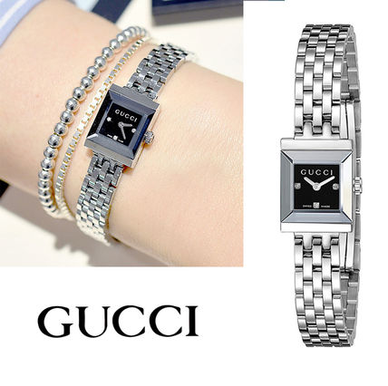 GUCCI Casual Style Street Style Square Quartz Watches 