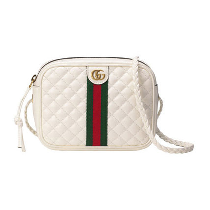 GUCCI 2019 20AW Plain Leather Elegant Style Crossbody Shoulder Bags 