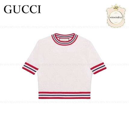 GUCCI 2019 20AW Casual Style U Neck Short Sleeves Elegant Style Logo Tops 