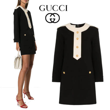 GUCCI 2020 21AW Short Casual Style U Neck Long Sleeves Party Style 580104XJBFI 