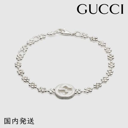 GUCCI 2018 19AW Interlocking G Bracelet In Silver 481687 J8400 8106 