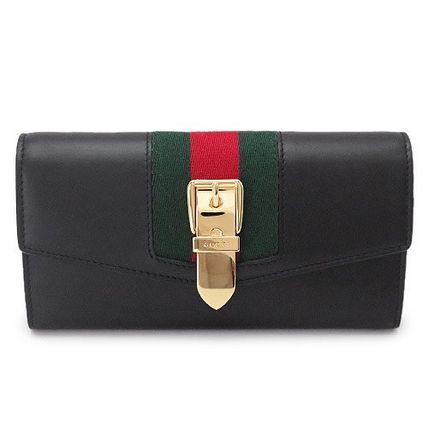 GUCCI Sylvie Sylvie Leather Continental Wallet 476084 CWLSG 1060 