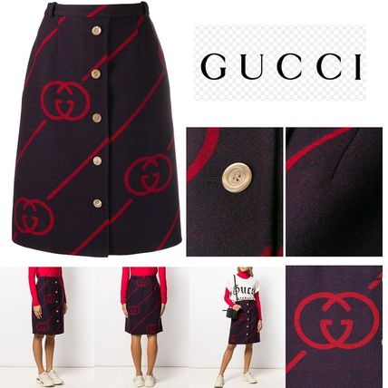 GUCCI 2019 20AW Logo Skirts 577752 