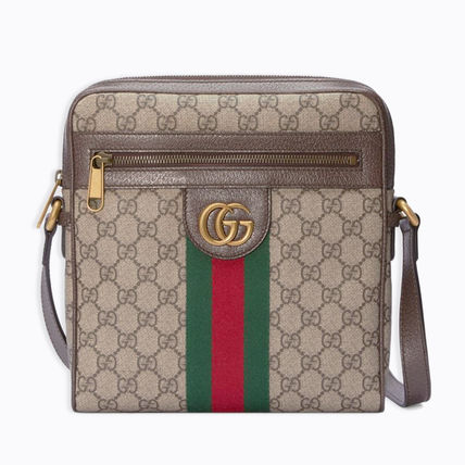 GUCCI GG Supreme Unisex Canvas Party Style Crossbody Shoulder Bags 