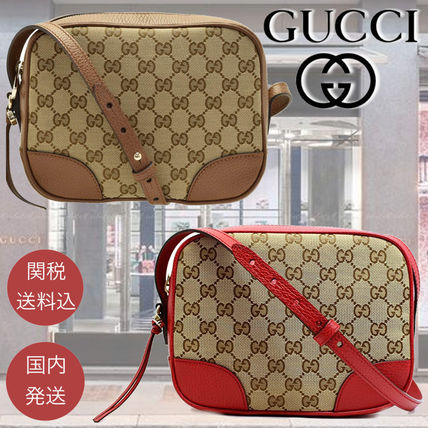 GUCCI Casual Style Unisex Elegant Style Logo Shoulder Bags 
