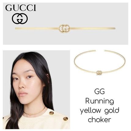 GUCCI 2020 SS Gg Running Yellow Gold Choker 610891 J8540 8000 