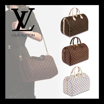 Louis Vuitton SPEEDY Casual Style Calfskin 2WAY Leather Party Style Crossbody 