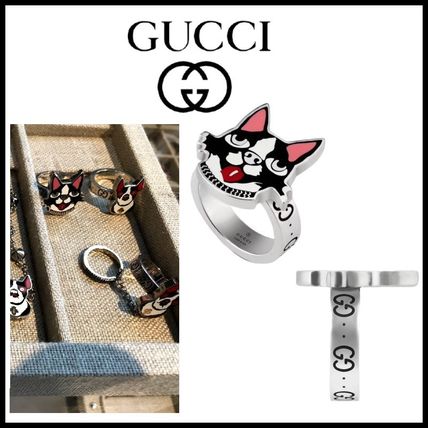 GUCCI Casual Style Silver Elegant Style Rings 502456j89l18518 
