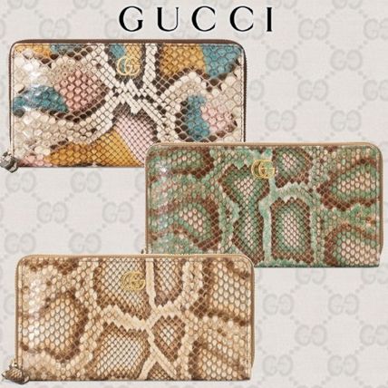 GUCCI GG Marmont Gg Marmont Python Zip Around Wallet
