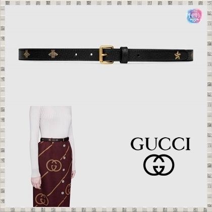 GUCCI 2020 SS Belt With Bees And Stars Print 576178DJ2TT8474 