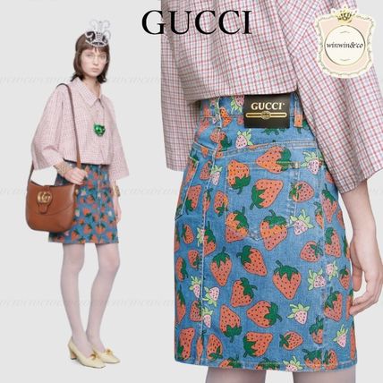GUCCI 2020 SS Short Denim Mini Skirts 