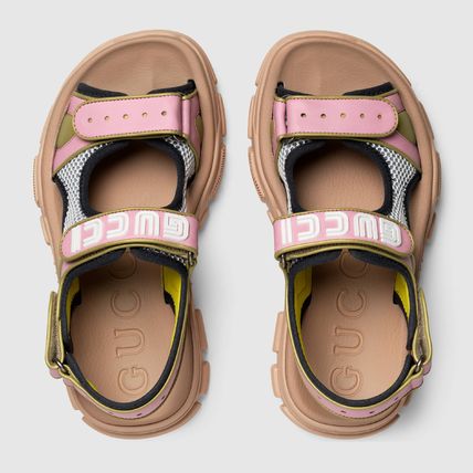 GUCCI WomenS Leather And Mesh Sandal