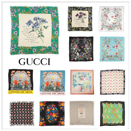 GUCCI Flower Patterns Silk Bi color Other Animal Patterns Bridal 