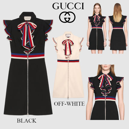 GUCCI 2019 SS Short A line Nylon Plain Office Style Dresses