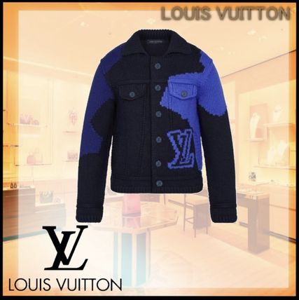 Louis Vuitton 2020 21AW Wool Street Style Medium Logo Down Jackets 1A7XBE 