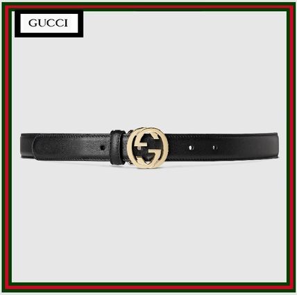GUCCI Plain Leather Belts 370717 AP00G 1000 