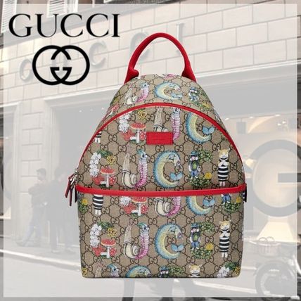 GUCCI Monogram Canvas Other Animal Patterns Logo Backpacks 