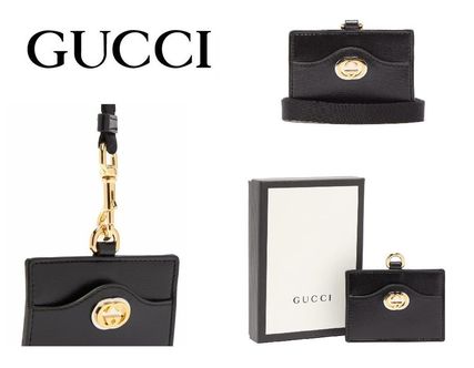 GUCCI 2020 SS Plain Logo Card Holders 