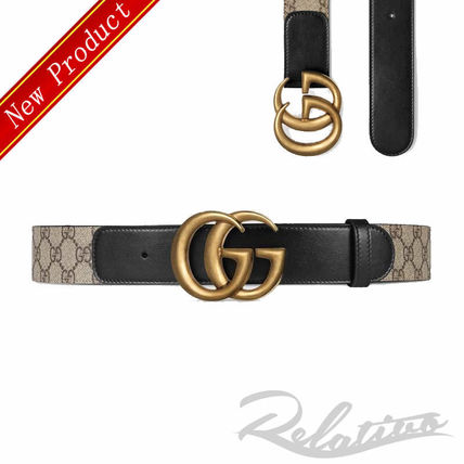 GUCCI GG Supreme 2020 21AW Monogram Casual Style Logo Belts