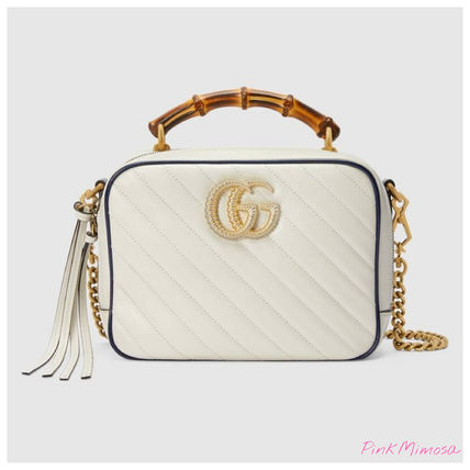 GUCCI GG Marmont 2020 SS Gg Marmont Small Shoulder Bag With Bamboo