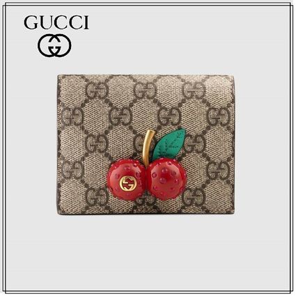 GUCCI GG Supreme Folding Wallet Card Holders 476050 K9GXT 8694 