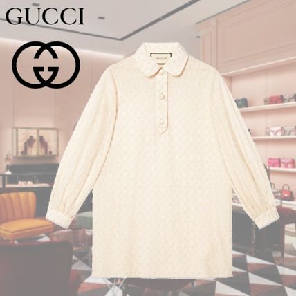 GUCCI 2020 SS Gg Embroidered Cotton Shirt 627302 ZAERJ 9200 