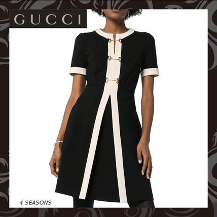 GUCCI 2020 SS Plain Medium Short Sleeves Dresses 