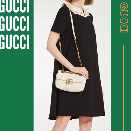 GUCCI Casual Style A line Plain Medium Short Sleeves Elegant Style 