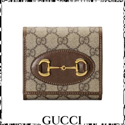 GUCCI 2020 SS Monogram Canvas Leather Folding Wallet Logo Folding Wallets 62189192TCG 