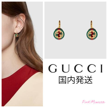 GUCCI 2019 20AW Vintage Web Earrings 527136 I11OO 8488 